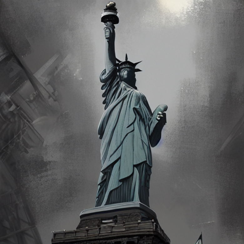 Inspiriert von der Freiheitsstatue auf Liberty Island, New York